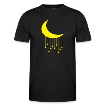 Mond und Sterne - Männer Funktions-T-Shirt - Schwarz - Vorne - AI Model Male 178 dark (178cm)