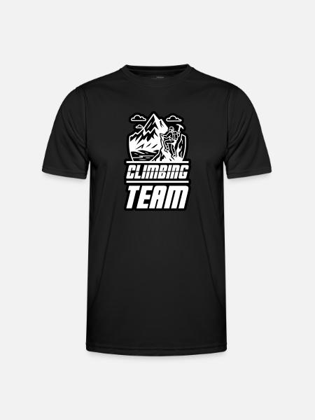 Bergsteiger Team - Männer Funktions-T-Shirt - Schwarz