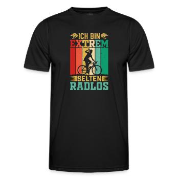 Ich bin selten Radlos - Männer Funktions-T-Shirt - Schwarz - Vorne - AI Model Male 178 dark (178cm)