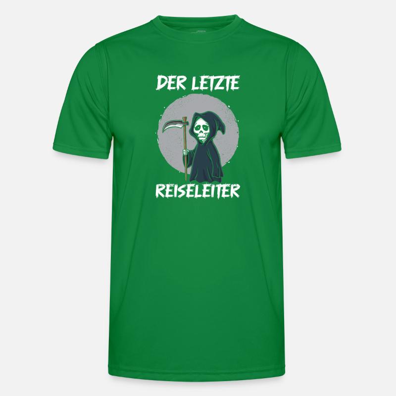Der letzte Reiseleiter Sensenmann Männer Funktions-T-Shirt