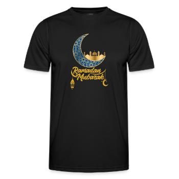 Ramadan Gift Eid Mubarak Islam Allah Muslim - Men's Functional T-Shirt - black - Front - AI Model Male 178 dark (178cm)