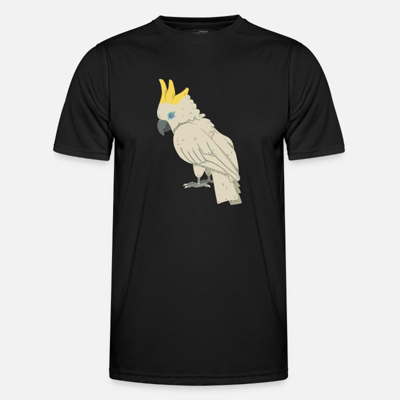 Kakadu - Männer Funktions-T-Shirt - Schwarz