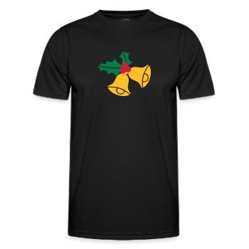 Bells Christmas - Men's Functional T-Shirt - black - Front - AI Model Male 178 dark (178cm)