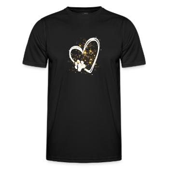 Dog Dog Person Dog Lover - Men's Functional T-Shirt - black - Front - AI Model Male 178 dark (178cm)