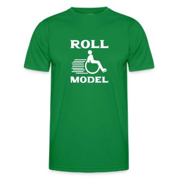 Fauteuil roulant - T-shirt sport Homme - vert - Devant - AI Model Male 178 dark (178cm)