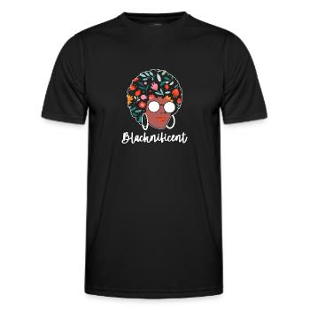 Afro Latina - Männer Funktions-T-Shirt - Schwarz - Vorne - AI Model Male 178 dark (178cm)