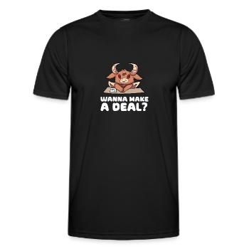Satan Teufel Gothik Dämon Pentagramm Satanic Hexe - Männer Funktions-T-Shirt - Schwarz - Vorne - AI Model Male 178 dark (178cm)