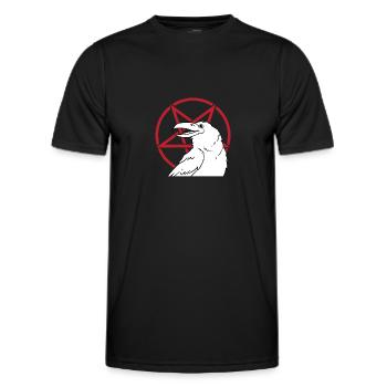 Satan Teufel Gothik Pentagramm Satanic Rabe Hexe - Männer Funktions-T-Shirt - Schwarz - Vorne - AI Model Male 178 dark (178cm)
