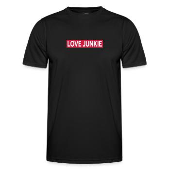 LOVE JUNKIE - Männer Funktions-T-Shirt - Schwarz - Vorne - AI Model Male 178 dark (178cm)