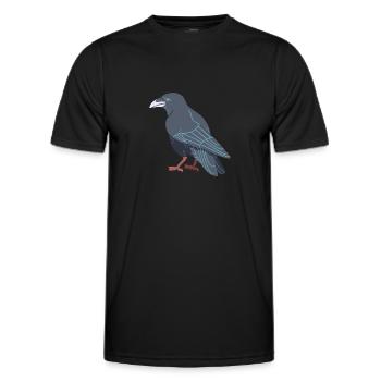 Corneille noire - T-shirt sport Homme - noir - Devant - AI Model Male 178 dark (178cm)