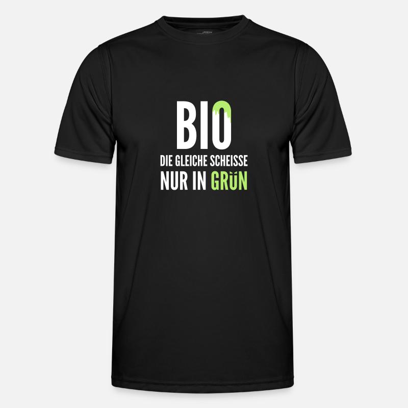 Bio - Männer Funktions-T-Shirt - Schwarz