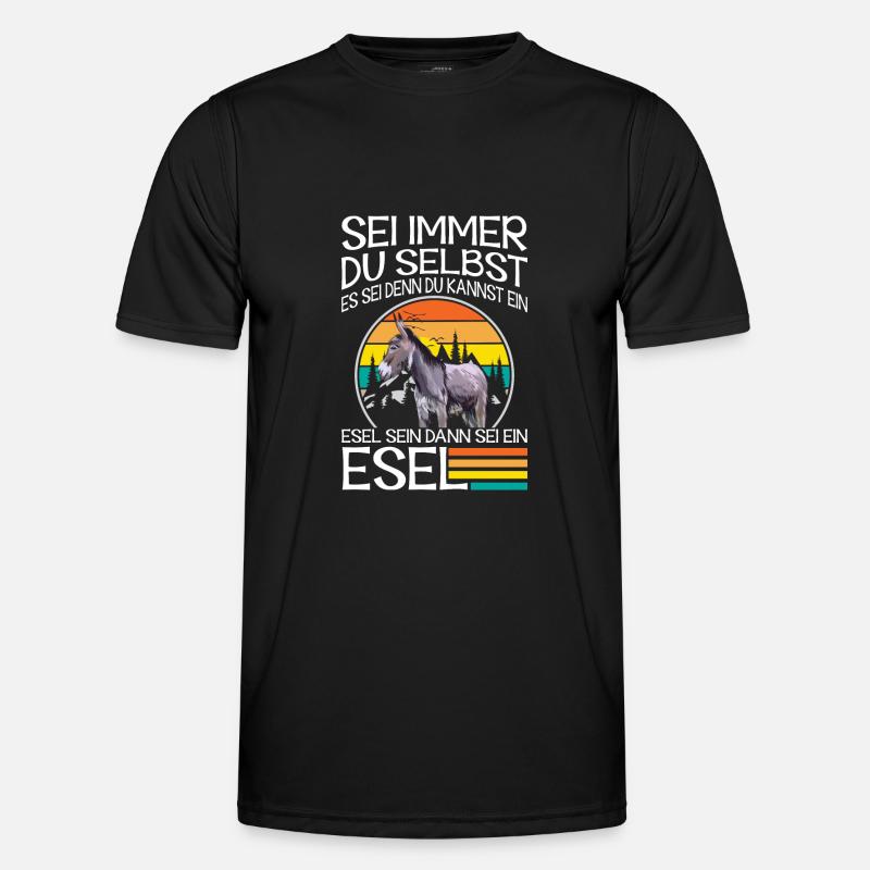 Sei ein Esel Bauernhof - Männer Funktions-T-Shirt - Schwarz