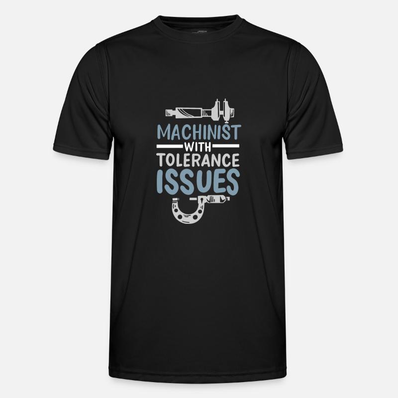 Machinist Mechanical Engineer Gift - Men's Functional T-Shirt - black