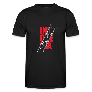 Indonesia - Men's Functional T-Shirt - black - Front - AI Model Male 178 dark (178cm)