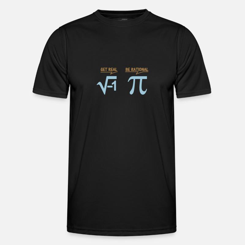 get real - be rational (2c) - Men's Functional T-Shirt - black