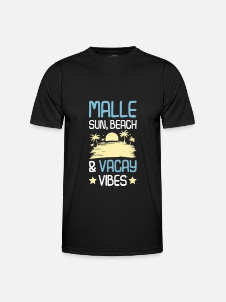 Malle Summer Saying - Men's Functional T-Shirt - black