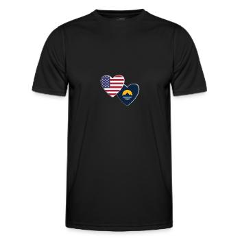 USA American City Of Reno Nevada Flag Patriotic - Men's Functional T-Shirt - black - Front - AI Model Male 178 dark (178cm)