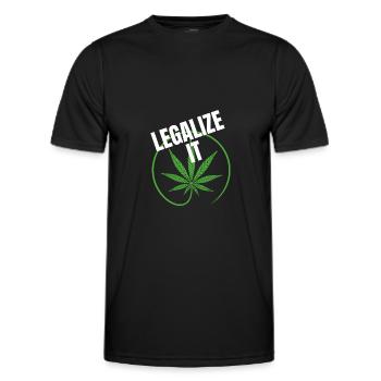 Legalize it Stoner Shirt - Men's Functional T-Shirt - black - Front - AI Model Male 178 dark (178cm)