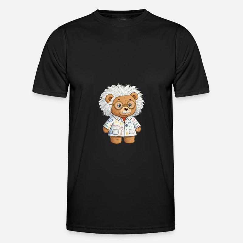 Teddy Bear Scientist - Men's Functional T-Shirt - black
