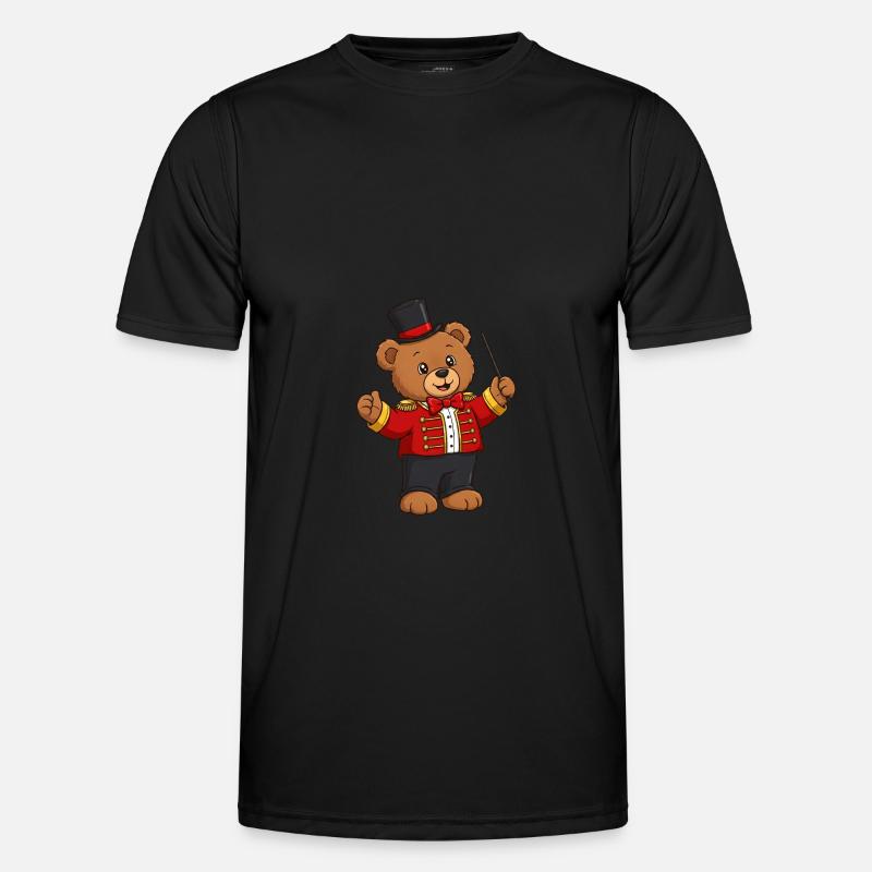 Teddy Bear Circus Director - Men's Functional T-Shirt - black