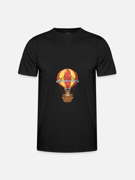 Teddy Bear Montgolfière - T-shirt sport Homme - noir