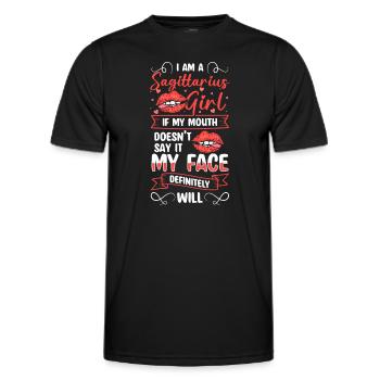 Schütze Sterne Konstellation - Männer Funktions-T-Shirt - Schwarz - Vorne - AI Model Male 178 dark (178cm)