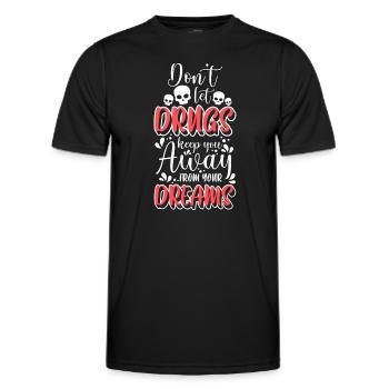 Drug-Free Drugs Cannabis Clean - Men's Functional T-Shirt - black - Front - AI Model Male 178 dark (178cm)