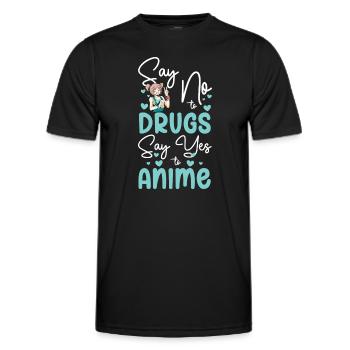 Anime Japanese Art Asian - Men's Functional T-Shirt - black - Front - AI Model Male 178 dark (178cm)