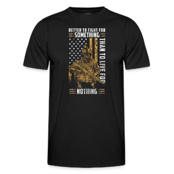 Krieg Land Dog Tag Amerika - Männer Funktions-T-Shirt - Schwarz - Vorne - AI Model Male 178 dark (178cm)