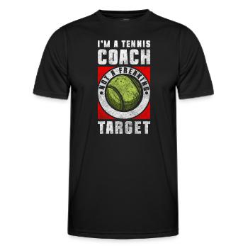 Tennisball Workout Platz - Männer Funktions-T-Shirt - Schwarz - Vorne - AI Model Male 178 dark (178cm)
