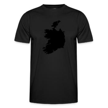 Ireland map - Men's Functional T-Shirt - black - Front - AI Model Male 178 dark (178cm)