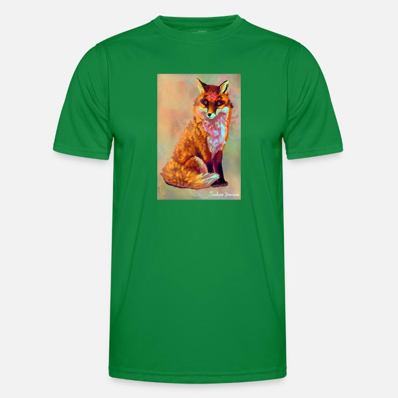 Fuchs Poster Männer Funktions-T-Shirt