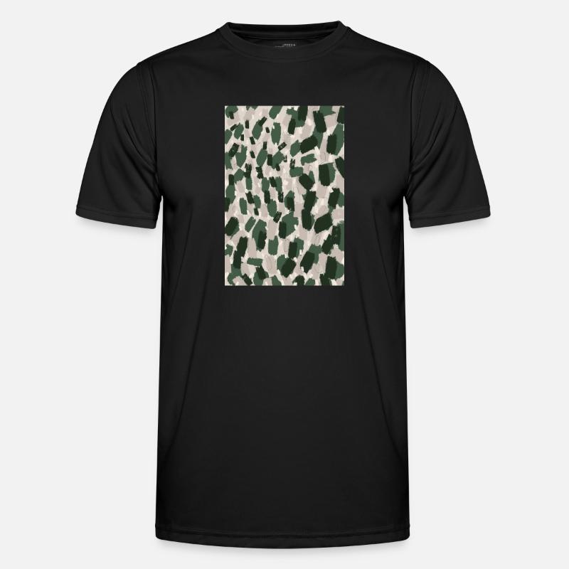 Thick Green Strokes Pattern - Men's Functional T-Shirt - black