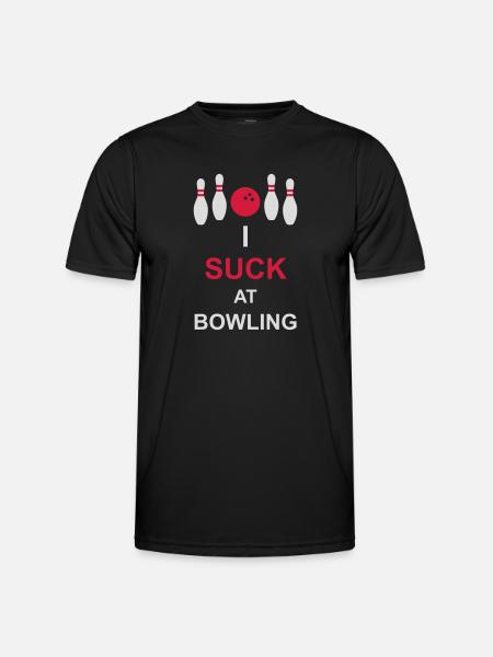I suck at bowling - Men's Functional T-Shirt - black