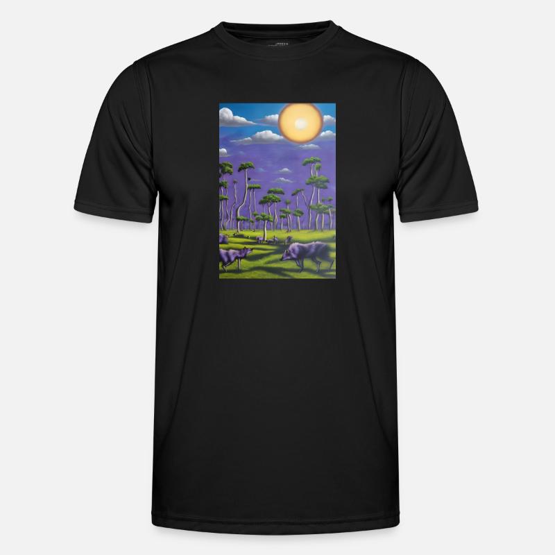 Wolf on the horizon Men's Functional T-Shirt