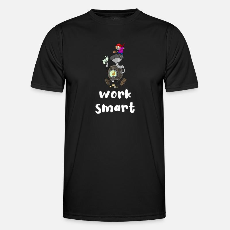 work smart - Männer Funktions-T-Shirt - Schwarz