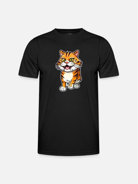 Cartoon Tiger - Men's Functional T-Shirt - black
