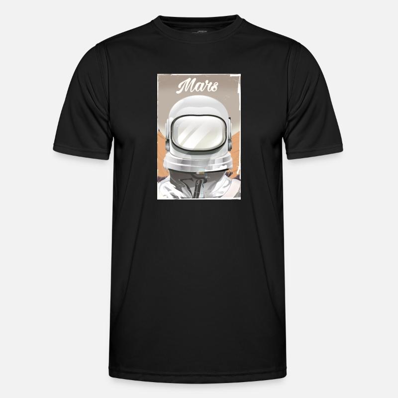 Mars Explorer Astronaut - Men's Functional T-Shirt - black