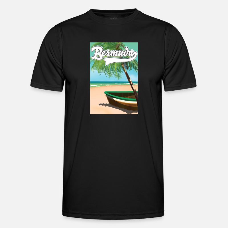 Affiche vacances aux Bermudes T-shirt sport Homme
