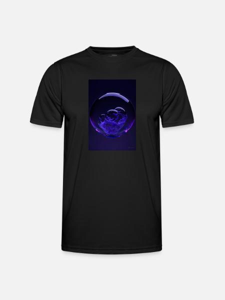 Nuages dans une bulle violette3 - T-shirt sport Homme - noir
