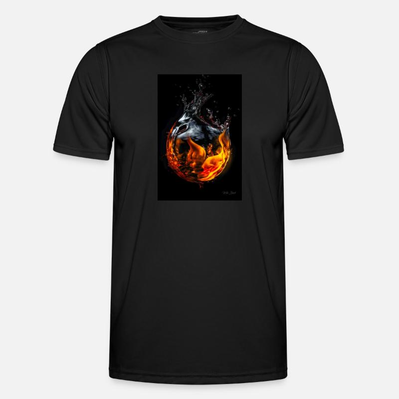 Drops fire 6 - Men's Functional T-Shirt - black
