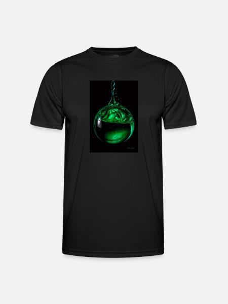 Drops green 5 - Men's Functional T-Shirt - black