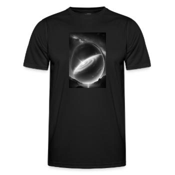 Galaxie noire et blanche - T-shirt sport Homme - noir - Devant - AI Model Male 178 dark (178cm)