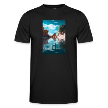 Geometry - Men's Functional T-Shirt - black - Front - AI Model Male 178 dark (178cm)