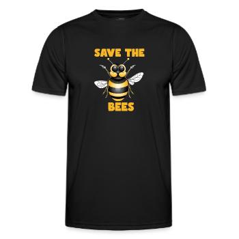 Save the Bees - Männer Funktions-T-Shirt - Schwarz - Vorne - AI Model Male 178 dark (178cm)