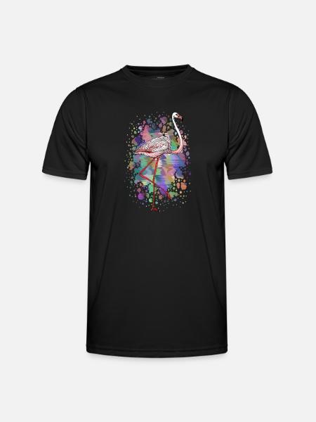 Bunter Vogel - Männer Funktions-T-Shirt - Schwarz