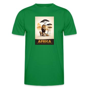 Africa where the wild things are - Männer Funktions-T-Shirt - Kelly Green - Vorne - AI Model Male 178 dark (178cm)
