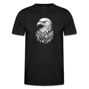 Eagle Head Graphic - Men's Functional T-Shirt - black - Front - AI Model Male 178 dark (178cm)