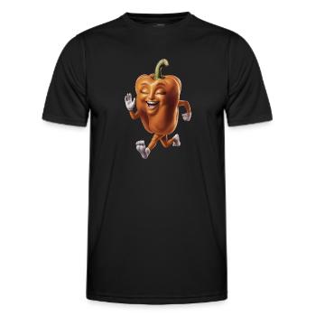 Paprika Geschenk - Männer Funktions-T-Shirt - Schwarz - Vorne - AI Model Male 178 dark (178cm)