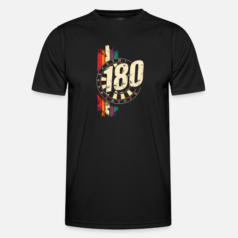 Darts 180 Dartboard Triple Dart Dartpfeil - Männer Funktions-T-Shirt - Schwarz